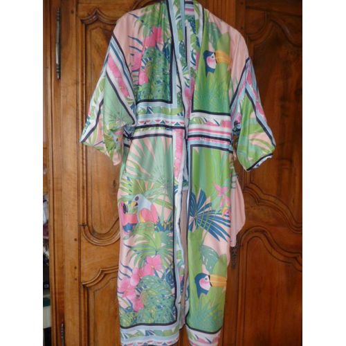 Robe De Chambre Nini Ferrucci Tissu Doublé De Tissu Éponge.Modèle Bornéo.