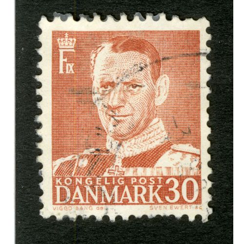 Timbre Oblitéré Danmark 30, Kongelik Post, Fix