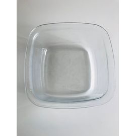 Saladier En Verre Transparent Carré 19cm De Côté Et 8,5cm De Hauteur
