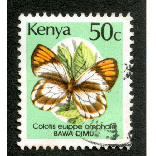 Timbre Oblitéré Kenya, Colotis Euippe Omphale, Bawa Dimu, 50 C