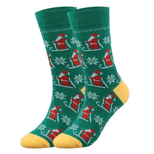 6 Paires De Chaussettes De Noël Chaussettes Ours Polaire Pour Hommes, Tailles 43-49, Chaussettes De Noël