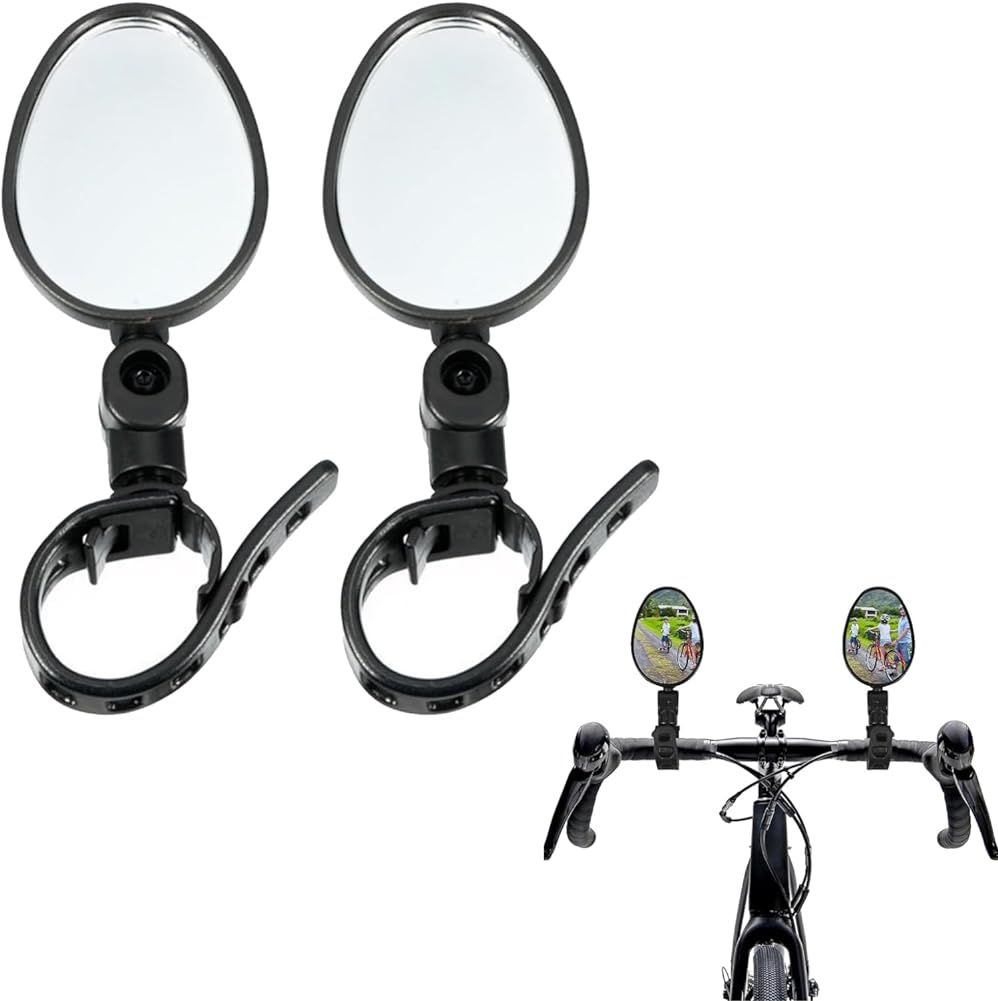Rétroviseur Vélo,Retroviseur Velo Guidon,Miroirs De Vélo,Retroviseur Trotinette Electrique,Rétroviseur De Vélo Miroir Convexe 360° Réglable,Vélo Vue A