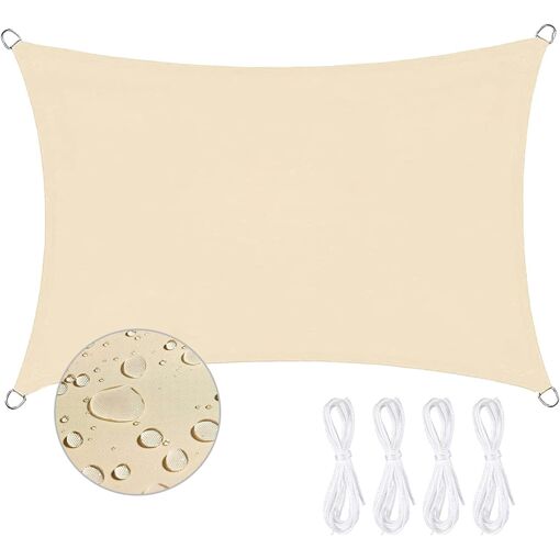 Voile D'ombrage Imperméable Rectangulaire 2 X 3m Toile Ombrage 95% ...