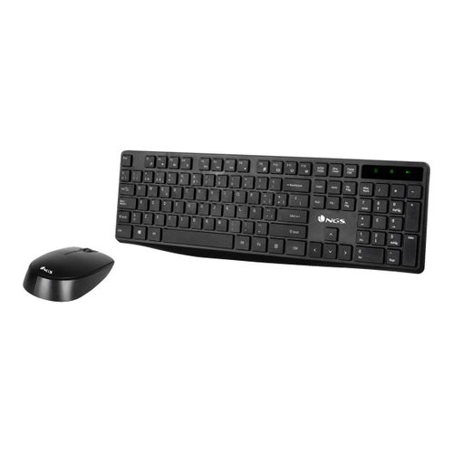 NGS Allure Kit - Ensemble clavier et souris - sans fil - 2.4 GHz - QWERTY - noir