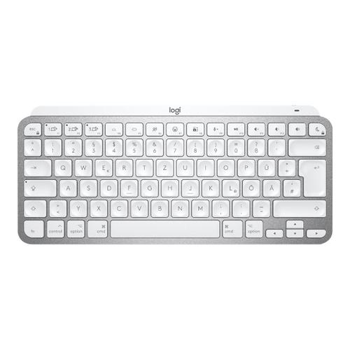 Logitech MX Keys Mini for Mac - Clavier - rétroéclairé - sans fil - Bluetooth - AZERTY - Français - gris pâle