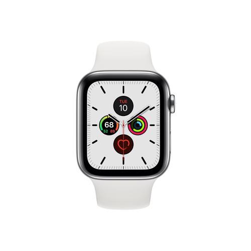 Apple Watch Series 9 GPS + Cellular - 45mm - Boîtier Acier Argent -  Bracelet Silver Milanese Loop