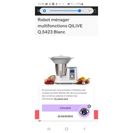 QILIVE Robot de cuisine multifonction Q.5714 - Gris pas cher 