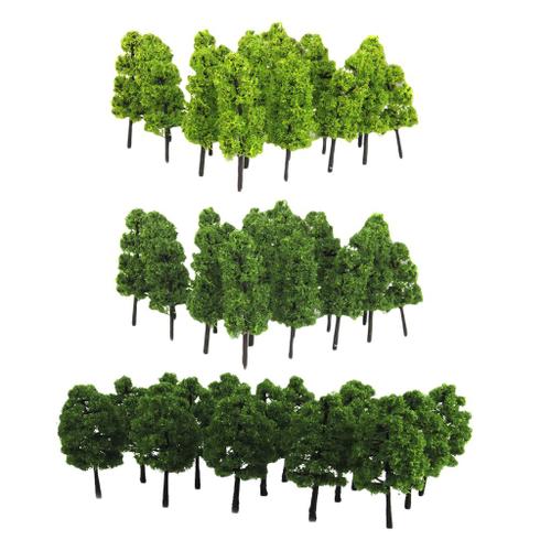 60x60x100mm LZDseller01 12pcs Arbres modèles Mixtes Groupes de végétation Miniatures arbustes pour Sable de Paysage de Chemin de Fer de Train Miniature Faux Arbres pour projets 