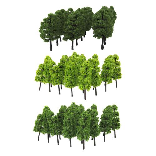arbres faux pour projets arbustes de groupes de végétation en miniature pour sable de paysage de chemin de fer de train modèle LZDseller01 Lot de 12 arbres modèle mixte 60 x 60 x 100 mm 