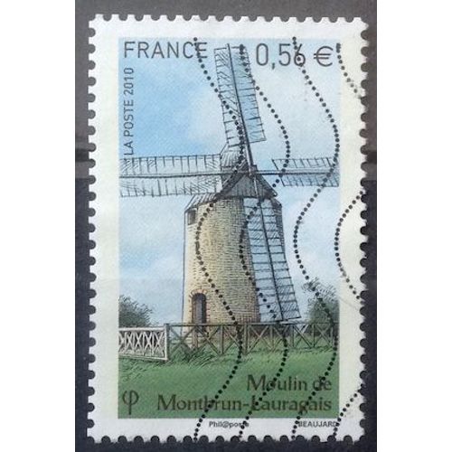 Les Moulins 2010 - Moulin À Vent De Montbrun-Lauragais 0,56€ (Très Joli N° 4485) Obl - France Année 2010 - Brn83 - N32774