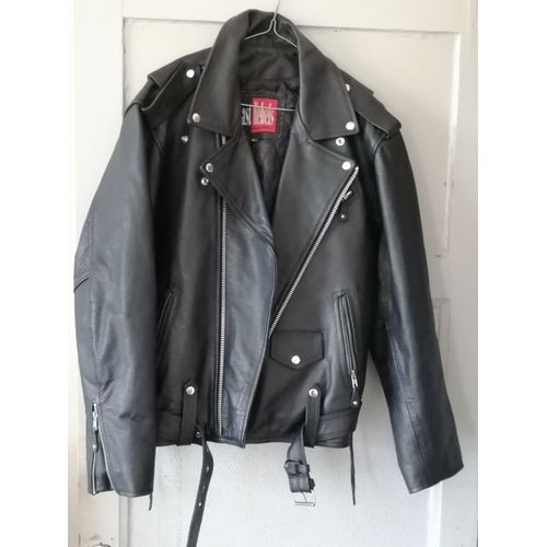 Blouson Cuir Homme Noir
