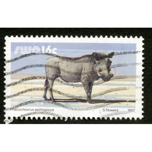 Timbre Oblitéré Swa, Phacochoerus Aethiopicus, S. Nowers, 1987, 16c