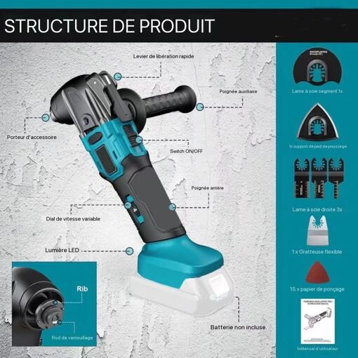 Outil Oscillant Multifonction DeWalt DCS354B Atomic 20V - Sans Fil, Sans Balai - Neuf