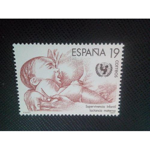 Timbre Espagne Yt 2501 Campagne De Survie De L'enfant De L'unicef 1987 ( 050105 )