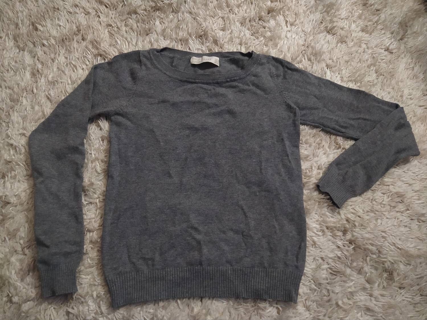 Pull Court Fin Gris S