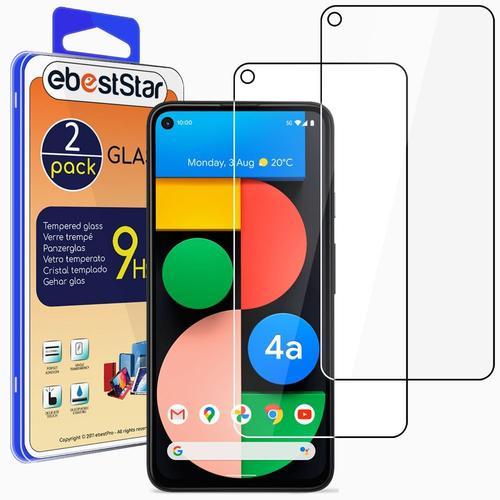 Ebeststar - [Pack X2] Verre Trempé Google Pixel 4a (Version 4g, No 5g) Film Protection Ecran Anti Casse, Anti-Rayure, Pose Sans Bulles [Dimensions Precises Smartphone : 144 X 69.4 X 8.2 Mm, Écran 5.8'']