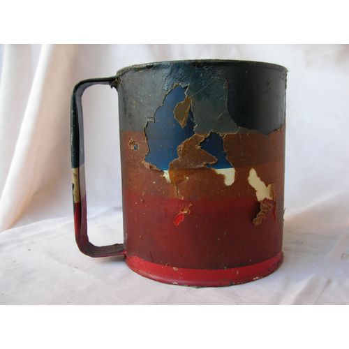 Ww1 France Ancien Pot Aux Couleurs Nationales " Bleuets De France Pour Victimes De Guerre "
