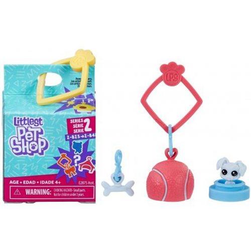 Littlest Pet Shop Collection Surprise Serie 2 : Chien : Bichon Maltais 2-B44 + Habitat + Accessoire - Figurines Petshops - Jouet Fille