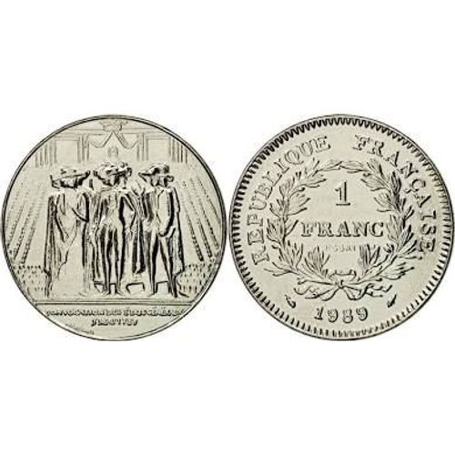 Pièce De 1 Franc 1989 Pessac France Monnaie, États Généraux, Pessac