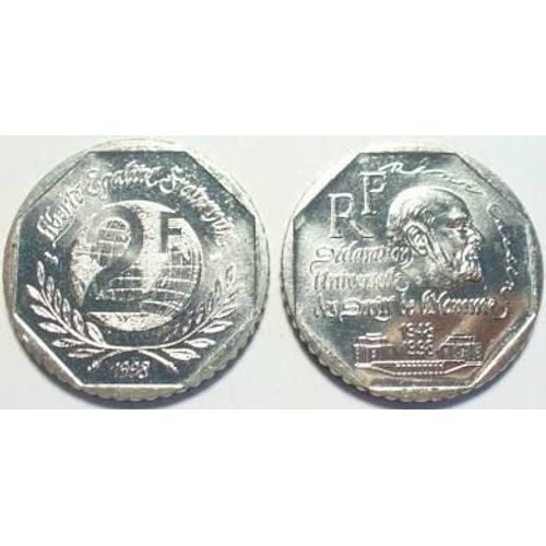 Pièce De 2 Francs Rene Cassin 1998