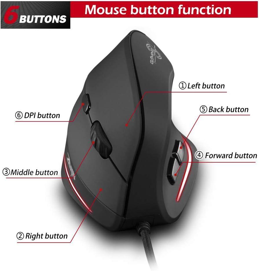 Souris T-20 filaire souris verticale ergonomique rechargeabl... - 4