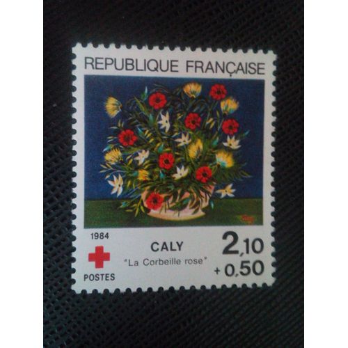 Timbre France Yt 2345 Caly "'la Corbeille Rose" 1984 ( 060105 )