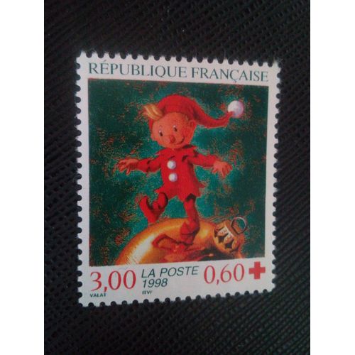 Timbre France Yt 3199 Noël Et Nouvel An (Gobelin Marchant Sur Un Ballon D'or) 1998 ( 060105 )