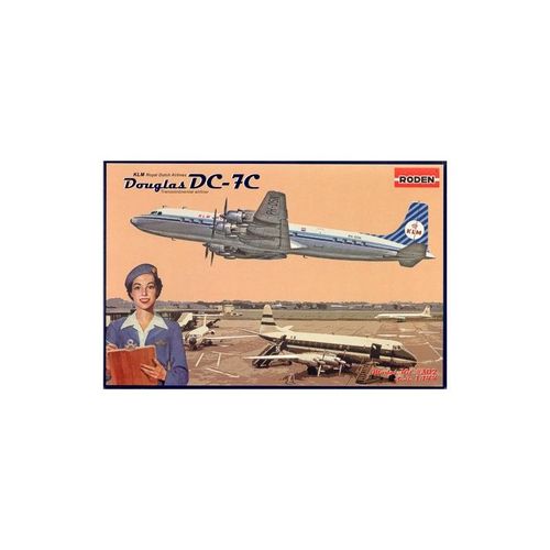 Douglas Dc-7c Royal Dutch Airlines (Klm) - Maquette D'avion Roden Rod302-Roden