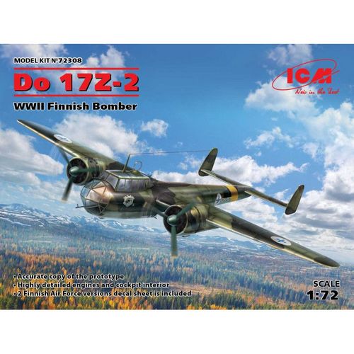 Dornier Do-17z-2 Wwii Finnish Bomber - Icm Icm72308-Icm-Icm