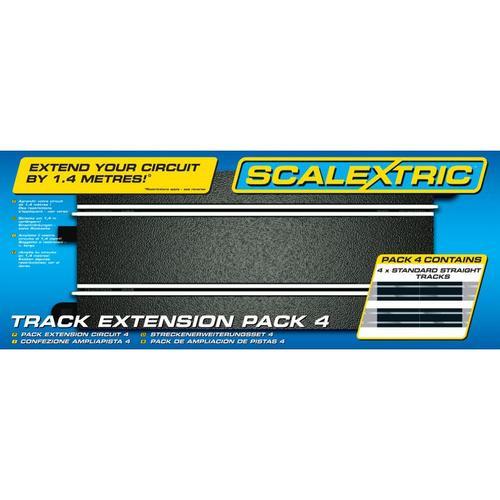 Pack D'extension Pack 4 - 4 Rails Droits C8205 - Scalextric C8526-Scalextric