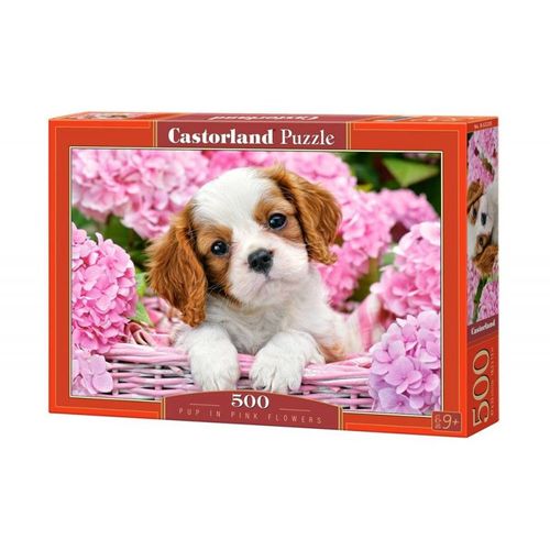 Puzzle Chiot En Fleurs Roses -  Castorland B-52233