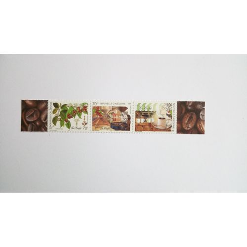 Nouvelle-Calédonie 2002 Bande De 3 Timbres Le Café Neufs