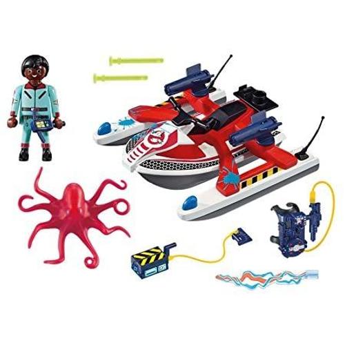 Playmobil - 1 personnage, 1 pieuvre, 1 scooter flottant avec lance-missiles  et accessoires