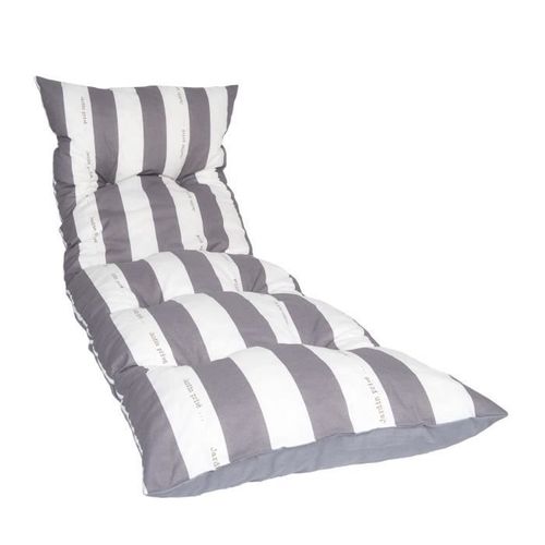 Jardin Prive Bain De Soleil Flocons Cancale - 188x56x12 Cm - Gris
