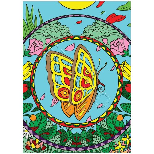 Tableau Velours Mandala Papillon Sericolor