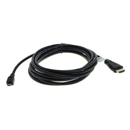 Câble Micro-HDMI vers HDMI 1.4 haut de gamme longueur 3,0m pour Kodak Playsport II ZX5 garantie 1 an
