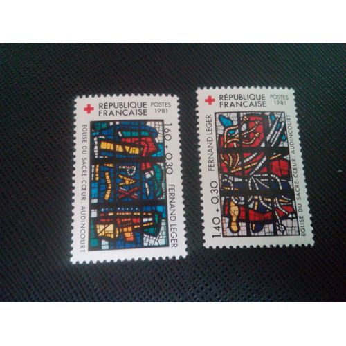 Timbre France Yt 2175 - 2176 Séries: Croix Rouge 1981 ( 060105 )