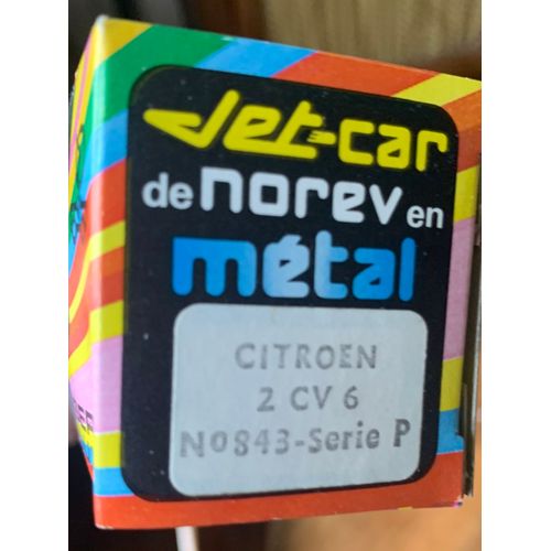 Citroën 2 Cv 6 Jet Car Série P 843 Avec Boîte-Norev