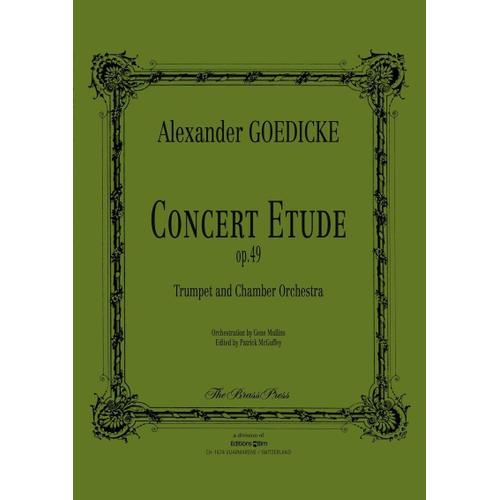 Concert Etude Opus 49 For Trumpet And Chamber Orchestra - Conducteur