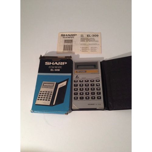 Calculatrice Vintage Sharp EL 309 - avec boîte et notice