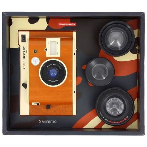 Coffret appareil photo LOMOGRAPHY Lomo'instant San Remo + 3 Objectifs
