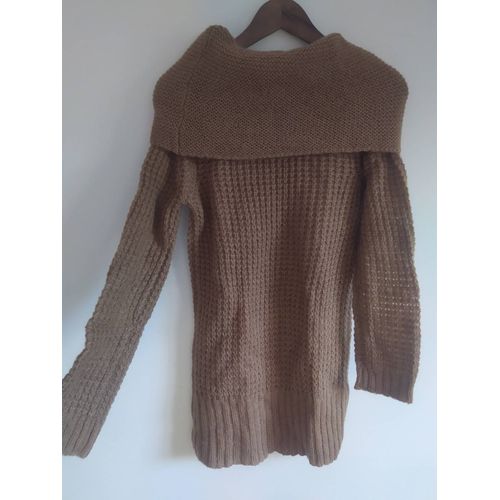 Pull Long Laine Cognac 34/36