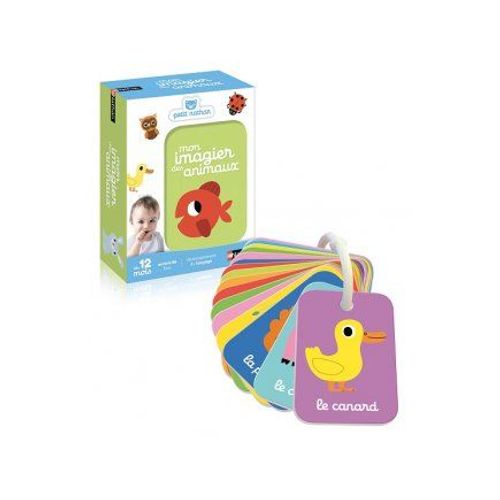 Mon Premier Imagier Des Animaux 20 Cartes Recto-Verso Et Anneau - Jeu Eveil Educatif - Bebe Des 12 Mois