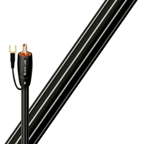 AudioQuest Black Lab - Câble de subwoofer - RCA mâle pour RCA mâle - 3 m - rayures noires/blanches