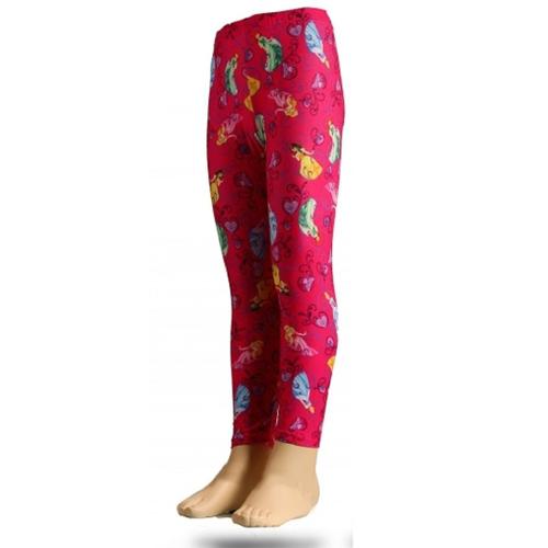 Leggings Princesses Disney - Neuf - Pantalon Fille De 2 À 6 Ans - Rose Foncé