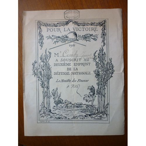Pour La Victoire , Bon D'emprunt