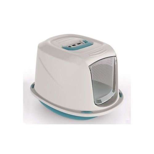 10586 Maison De Toilette Pour Chats Galaxy 45x36x31,5cm Avec Palier Anti-Poils - Bleu