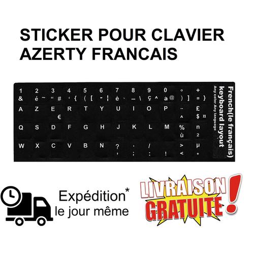 Autocollant Stickers Etiquette AZERTY Pour Clavier Ordinateur PC Touche  Français