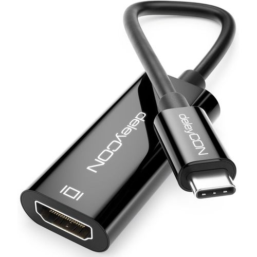 15cm Cble Adaptateur USB C vers HDMI Court 4K@60Hz (1080P 2K@165Hz 144Hz 120Hz 60Hz) HDR Thunderbolt 3/4 vers HDMI Convertisseur Compatible avec iPhone iPad MacBook Tablet Laptop Handy