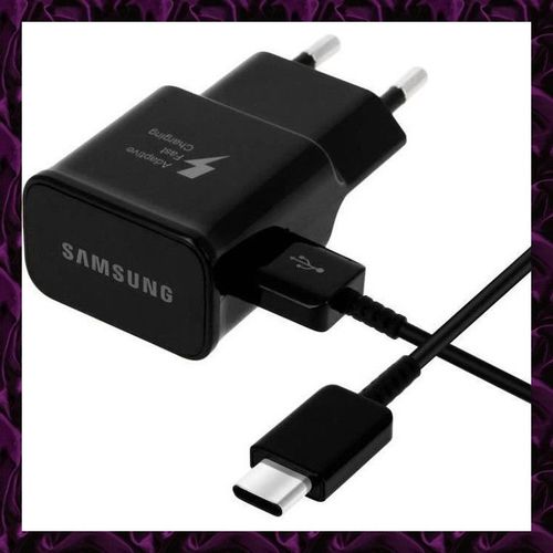 15W Chargeur Secteur Samsung Charge Rapide + Cble USB-C Origine Samsung Galaxy S8 S8+ / S9 S9+ Plus / S10 S10e S10+ 5G / S20 S20+ S20 S21 S22 S23 S24 Ultra NOIR